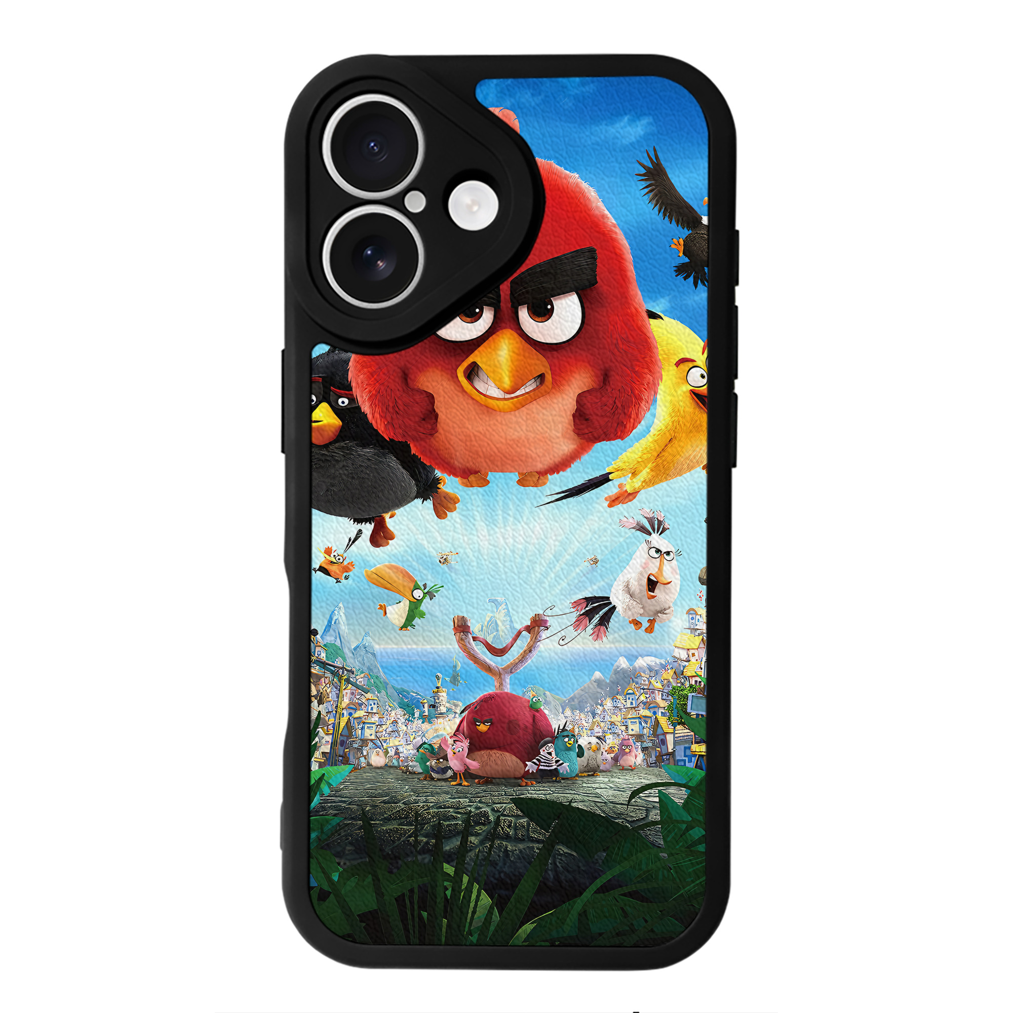 （画像用） Angry Birds アングリーバード 【iPhone 16シリーズ対応】シリコンスマホケース（レザー調） 材質：シリコン